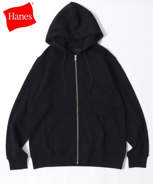 HANES(ヘインズ)の「Hanes/へインズ SWEATS SHIRO/シロ 白 ホワイト KURO/クロ 黒 ブラック MOKU/モク 杢 グレー 裏毛 無地 スウェット ジップアップパーカー フーディー/レディース メンズ(パーカー・メンズ・ブラック/グレー/ホワイト・M/XL/L)」の2枚目の写真