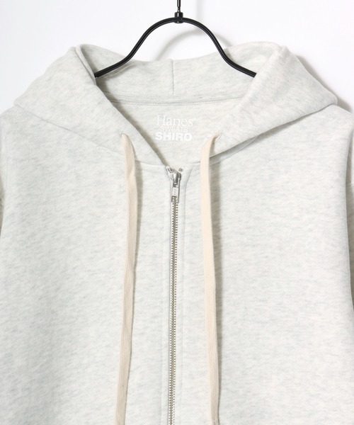HANES(ヘインズ)の「Hanes/へインズ SWEATS SHIRO/シロ 白 ホワイト KURO/クロ 黒 ブラック MOKU/モク 杢 グレー 裏毛 無地 スウェット ジップアップパーカー フーディー/レディース メンズ(パーカー・メンズ・ブラック/グレー/ホワイト・M/XL/L)」の10枚目の写真
