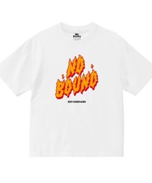 NOBOUND（ノーバウンド） 半袖Tシャツ レディース ユニセックス ファイヤーロゴ プリント ビッグシルエット Tシャツ 半袖 トップス カットソー ストリート カジュアル