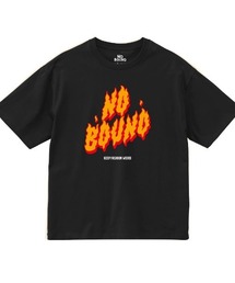 NOBOUND(ノーバウンド) 半袖Tシャツ レディース ユニセックス ファイヤーロゴ プリント ビッグシルエット Tシャツ 半袖 トップス カットソー ストリート カジュアル