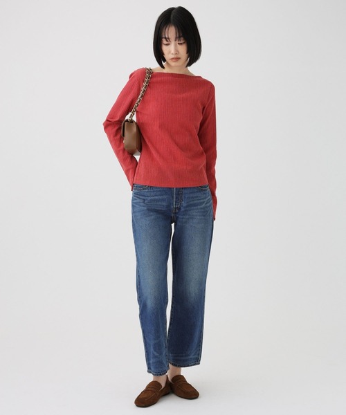 BABYLONE(バビロン)の「クレープジャージープルオーバー(Tシャツ/カットソー・レディース・ブラック/オフホワイト/レッド・フリー)」の19枚目の写真