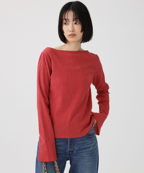 BABYLONE(バビロン)の「クレープジャージープルオーバー(Tシャツ/カットソー・レディース・ブラック/オフホワイト/レッド・フリー)」の16枚目の写真