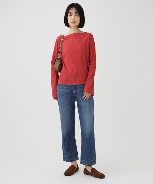 BABYLONE(バビロン)の「クレープジャージープルオーバー(Tシャツ/カットソー・レディース・ブラック/オフホワイト/レッド・フリー)」の21枚目の写真