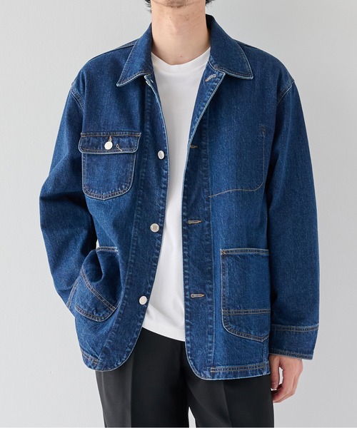 PUBLIC TOKYO（パブリックトウキョウ）の「【2026秋新作】 PUBLIC DENIM COVERALL（カバーオール・メンズ・ダークインディゴブルー/ブルー/ブラック・1/2）」の3枚目の写真
