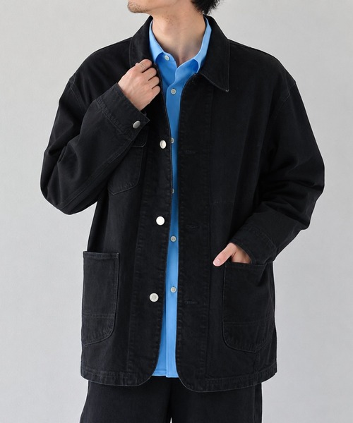 PUBLIC TOKYO（パブリックトウキョウ）の「【2026秋新作】 PUBLIC DENIM COVERALL（カバーオール・メンズ・ダークインディゴブルー/ブルー/ブラック・1/2）」の2枚目の写真