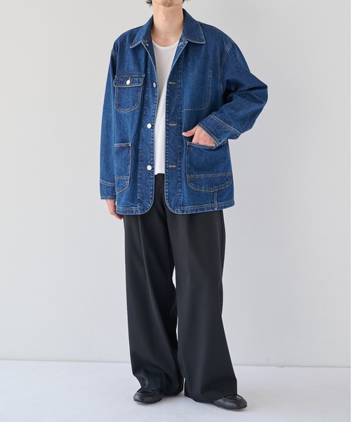 PUBLIC TOKYO（パブリックトウキョウ）の「【2026秋新作】 PUBLIC DENIM COVERALL（カバーオール・メンズ・ダークインディゴブルー/ブルー/ブラック・1/2）」の15枚目の写真