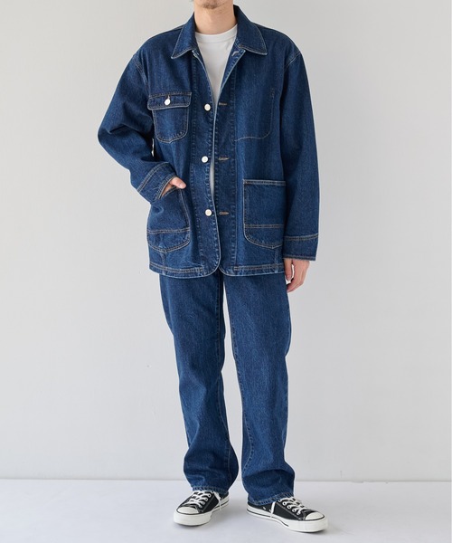 PUBLIC TOKYO（パブリックトウキョウ）の「【2026秋新作】 PUBLIC DENIM COVERALL（カバーオール・メンズ・ダークインディゴブルー/ブルー/ブラック・1/2）」の14枚目の写真