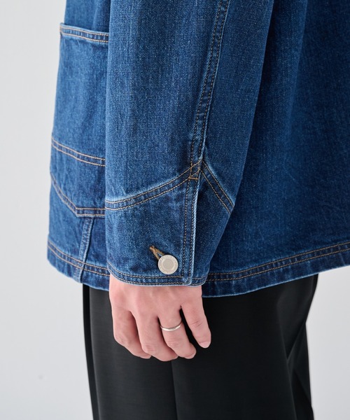 PUBLIC TOKYO（パブリックトウキョウ）の「【2026秋新作】 PUBLIC DENIM COVERALL（カバーオール・メンズ・ダークインディゴブルー/ブルー/ブラック・1/2）」の22枚目の写真