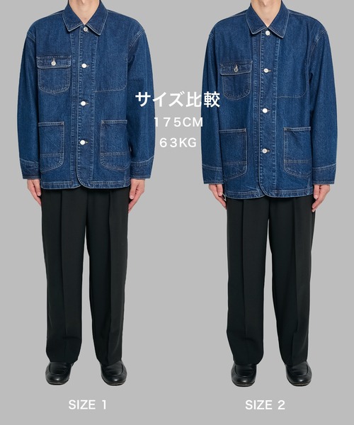PUBLIC TOKYO（パブリックトウキョウ）の「【2026秋新作】 PUBLIC DENIM COVERALL（カバーオール・メンズ・ダークインディゴブルー/ブルー/ブラック・1/2）」の9枚目の写真
