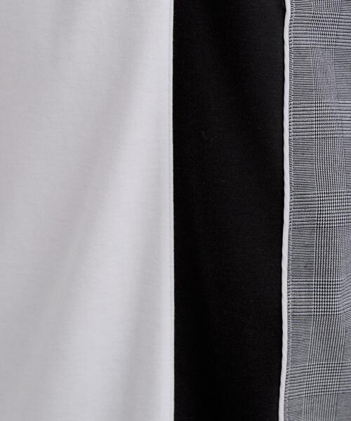 tk.TAKEO KIKUCHI(ティーケータケオキクチ)の「グレンチェック切替えカットソー(Tシャツ/カットソー・メンズ・ホワイト/ネイビー/ブラック・04/03/02)」の7枚目の写真