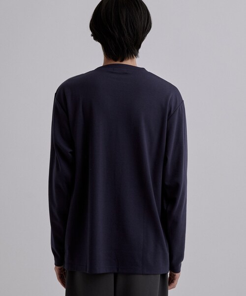 tk.TAKEO KIKUCHI(ティーケータケオキクチ)の「グレンチェック切替えカットソー(Tシャツ/カットソー・メンズ・ホワイト/ネイビー/ブラック・04/03/02)」の18枚目の写真