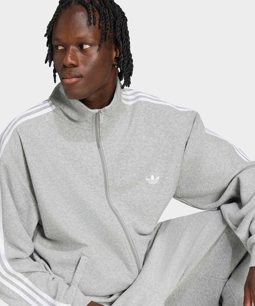 adidas（アディダス）の「ブークレ トラックトップ（ジャージ） / トラックジャケット / アディダスオリジナルス adidas Originals（ジャージ・メンズ・グレー・X-LARGE/LARGE/MEDIUM/SMALL/3XL/XX-LARGE/X-SMALL/XX-SMALL）」の3枚目の写真