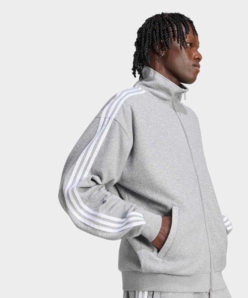 adidas（アディダス）の「ブークレ トラックトップ（ジャージ） / トラックジャケット / アディダスオリジナルス adidas Originals（ジャージ・メンズ・グレー・X-LARGE/LARGE/MEDIUM/SMALL/3XL/XX-LARGE/X-SMALL/XX-SMALL）」の4枚目の写真