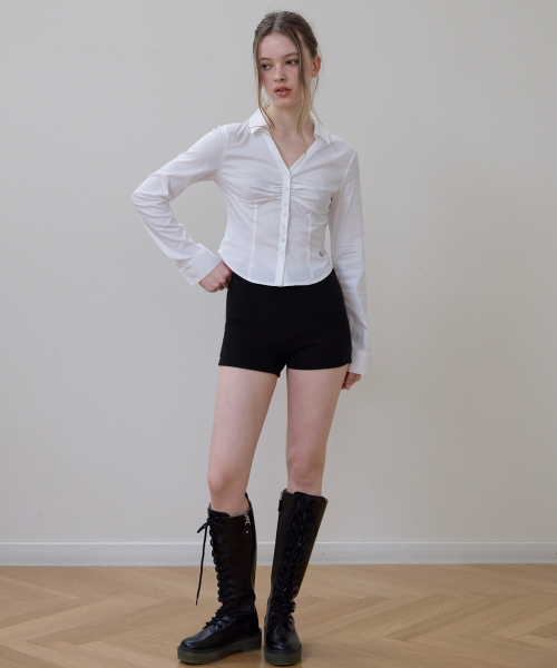 ROSEFRANTZ（ロゼフランツ）の「Ruched Front Slim Shirt [Ivory]（シャツ/ブラウス・レディース・アイボリー・SMALL/MEDIUM）」の6枚目の写真