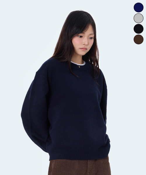 YOSEMITE（ヨセミティ）の「ソフトラウンドネックニット 4カラー YKM-1Y10（ニット/セーター・レディース・ブラック/アッシュグレー/ネイビー/ブラウン・LARGE/MEDIUM/X-LARGE）」の10枚目の写真