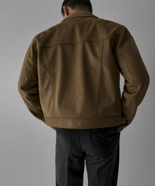 BOWLOW PRODUCT（バウロープロダクト）の「スエードオープンカラージャケット[ベージュ]（その他アウター・メンズ・その他・MEDIUM/LARGE/X-LARGE）」の4枚目の写真
