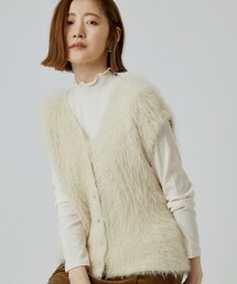 ロングフェザーベスト