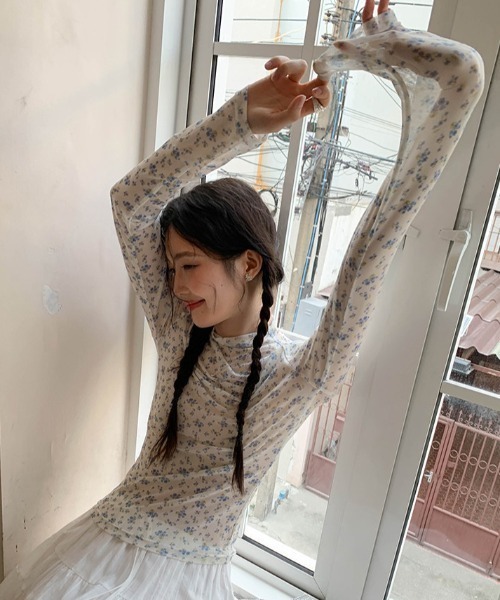 Vipoa(ヴィポア)の「フラワーシアートップス(Tシャツ/カットソー・レディース・ホワイト・FREE)」の11枚目の写真