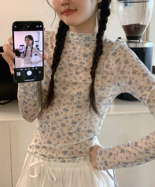 Vipoa(ヴィポア)の「フラワーシアートップス(Tシャツ/カットソー・レディース・ホワイト・FREE)」の13枚目の写真