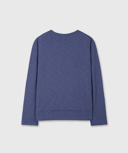 DIVEIN（ダイブイン）の「[DIVEIN X PINOKI] スラブヘンリーネック ロングスリーブ（ブルー）（Tシャツ/カットソー・メンズ・その他・0/1/2）」の3枚目の写真
