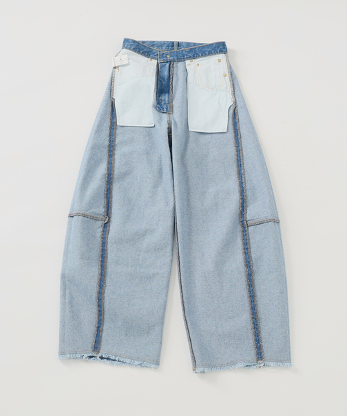 JOURNAL STANDARD(ジャーナルスタンダード)の「12oz DENIM コクーンパンツ(デニムパンツ・レディース・ブルー系その他・38/36)」の6枚目の写真