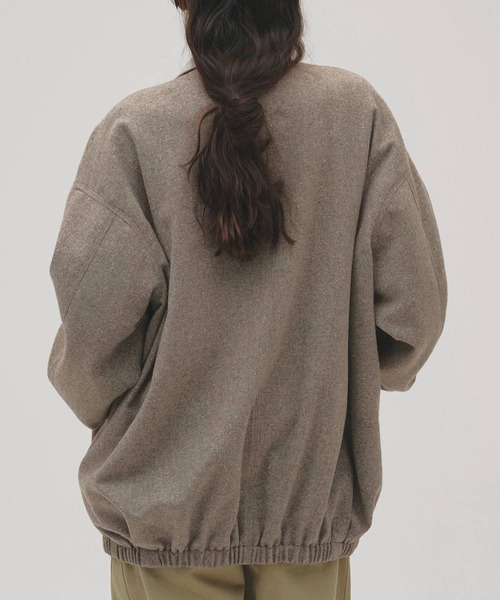 TODAYFUL(トゥデイフル)の「【TODAYFUL/トゥデイフル】Silknep Tweed Blouson/シルクネップツィードブルゾン(ブルゾン・レディース・ダークブラウン/グレイッシュベージュ・36/38)」の14枚目の写真