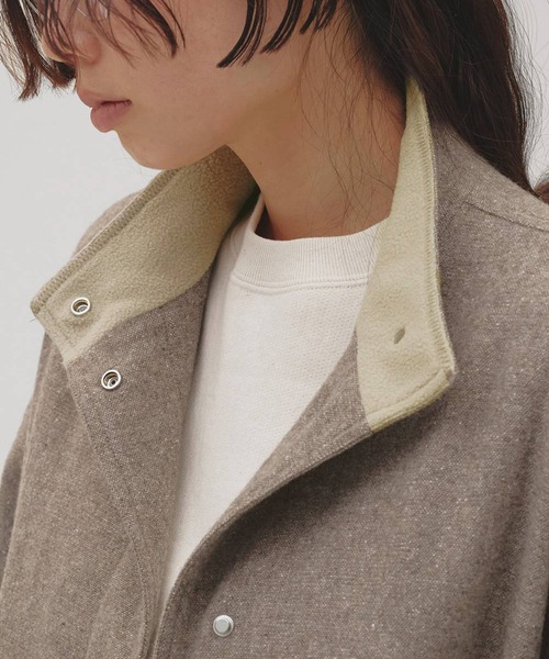 TODAYFUL(トゥデイフル)の「【TODAYFUL/トゥデイフル】Silknep Tweed Blouson/シルクネップツィードブルゾン(ブルゾン・レディース・ダークブラウン/グレイッシュベージュ・36/38)」の4枚目の写真