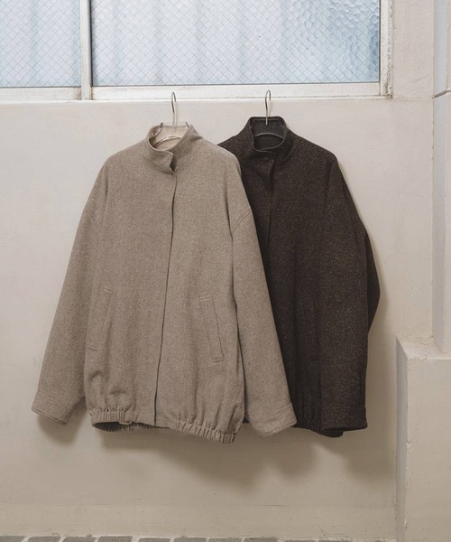 TODAYFUL(トゥデイフル)の「【TODAYFUL/トゥデイフル】Silknep Tweed Blouson/シルクネップツィードブルゾン(ブルゾン・レディース・ダークブラウン/グレイッシュベージュ・36/38)」の16枚目の写真