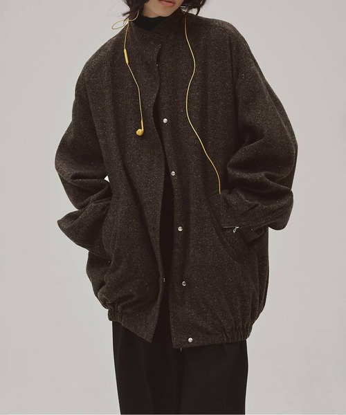TODAYFUL(トゥデイフル)の「【TODAYFUL/トゥデイフル】Silknep Tweed Blouson/シルクネップツィードブルゾン(ブルゾン・レディース・ダークブラウン/グレイッシュベージュ・36/38)」の18枚目の写真