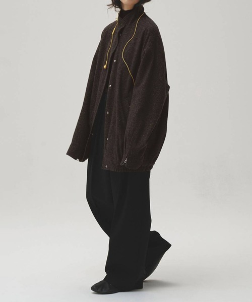 TODAYFUL(トゥデイフル)の「【TODAYFUL/トゥデイフル】Silknep Tweed Blouson/シルクネップツィードブルゾン(ブルゾン・レディース・ダークブラウン/グレイッシュベージュ・36/38)」の9枚目の写真