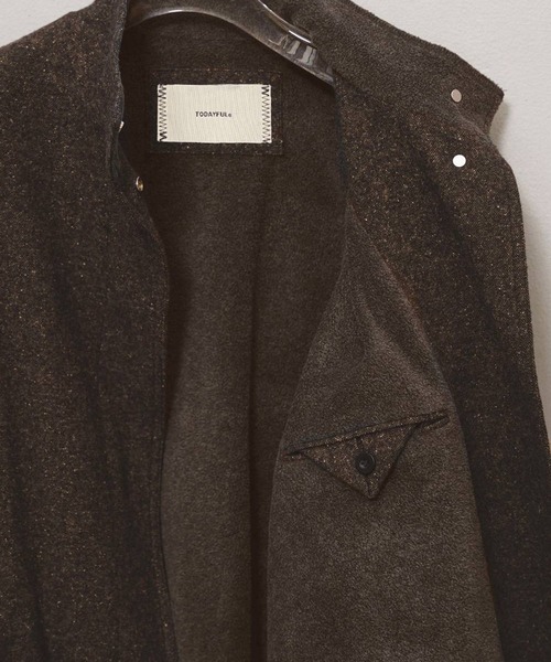 TODAYFUL(トゥデイフル)の「【TODAYFUL/トゥデイフル】Silknep Tweed Blouson/シルクネップツィードブルゾン(ブルゾン・レディース・ダークブラウン/グレイッシュベージュ・36/38)」の6枚目の写真