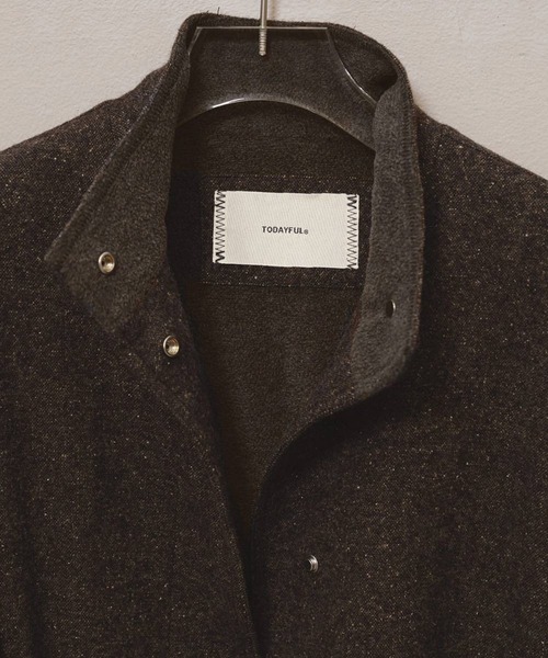 TODAYFUL(トゥデイフル)の「【TODAYFUL/トゥデイフル】Silknep Tweed Blouson/シルクネップツィードブルゾン(ブルゾン・レディース・ダークブラウン/グレイッシュベージュ・36/38)」の5枚目の写真