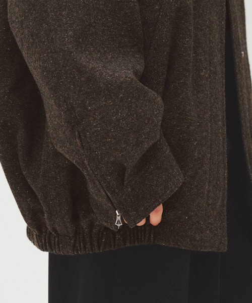 TODAYFUL(トゥデイフル)の「【TODAYFUL/トゥデイフル】Silknep Tweed Blouson/シルクネップツィードブルゾン(ブルゾン・レディース・ダークブラウン/グレイッシュベージュ・36/38)」の11枚目の写真