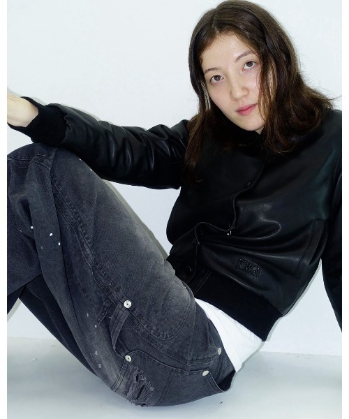 CONZ(コンズ)の「KOWGA×duck double knee curved pants(デニムパンツ・メンズ・ブラック/ベージュ/ライトパープル・1/2/4/3)」の11枚目の写真