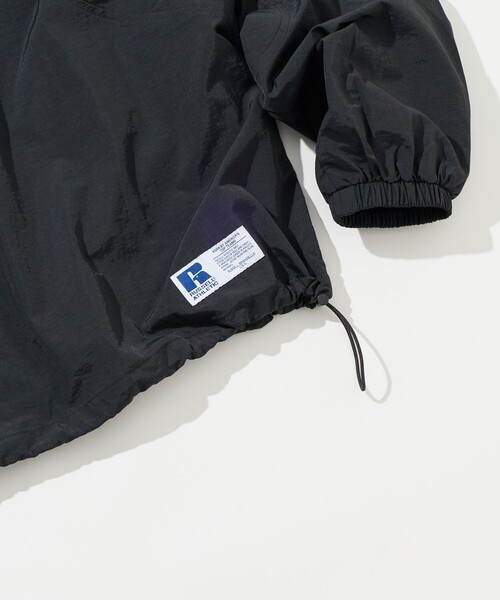 Russell Athletic(ラッセルアスレティック)の「RUSSELL ATHLETIC/ラッセルアスレティック 別注 ビックシルエット スタンドカラー ロゴ刺繍 ナイロン ジップブルゾン(ブルゾン・メンズ・ブラック/ブラウン/ネイビー・SMALL/LARGE/MEDIUM)」の10枚目の写真