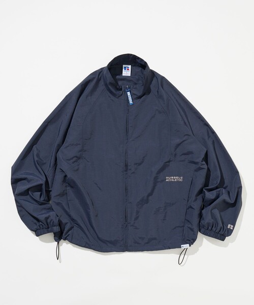 Russell Athletic(ラッセルアスレティック)の「RUSSELL ATHLETIC/ラッセルアスレティック 別注 ビックシルエット スタンドカラー ロゴ刺繍 ナイロン ジップブルゾン(ブルゾン・メンズ・ブラック/ブラウン/ネイビー・SMALL/LARGE/MEDIUM)」の11枚目の写真