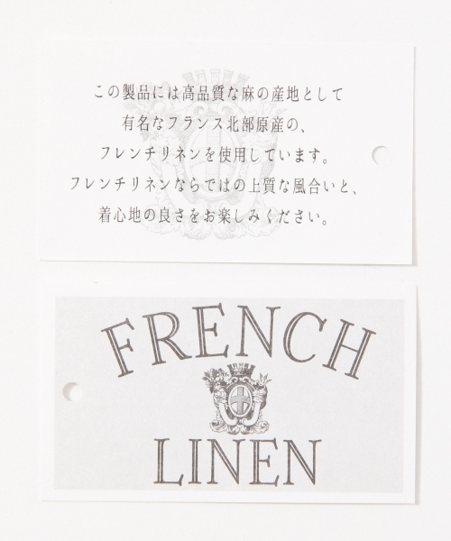 GLOBAL WORK(グローバルワーク)の「【高品質リネン使用】フレンチリネンシャツ長袖/569533(シャツ/ブラウス・レディース・ライトブルー/カーキ/ホワイト/ブルー・LARGE/SMALL/MEDIUM)」の6枚目の写真