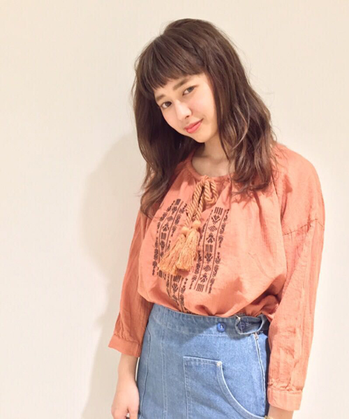 Kastane（カスタネ）の「楊柳刺繍ブラウス（Tシャツ/カットソー・レディース・アイボリー/ブルー/オレンジ・FREE）」の11枚目の写真