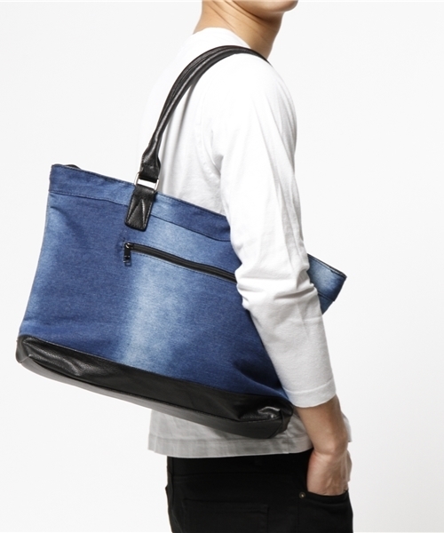 VENCEEXCHANGE（ヴァンスエクスチェンジ）の「トートBAG                      （トートバッグ・メンズ・ダークオリーブ/ブルー・FREE）」の9枚目の写真