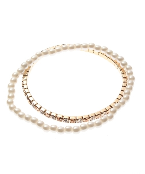 grove（グローブ）の「◆キラキラパールビジューセットゴムブレス（ブレスレット・レディース・クリア/ブルー/ピンク/ブルー系1/その他1・00）」の3枚目の写真