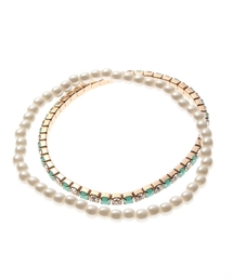 grove | キラキラパールビジューセットゴムブレス(ブレスレット)