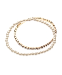 grove | キラキラパールビジューセットゴムブレス(ブレスレット)