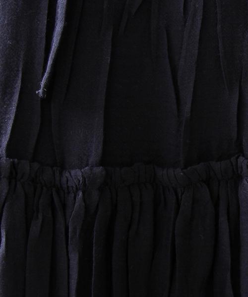 coen（コーエン）の「ハンドプリーツマキシスカート2（スカート・レディース・ネイビー・FREE）」の4枚目の写真