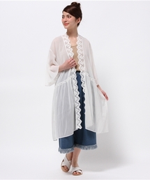 earth music&ecology | 【2016Summer】レーストリミングシフォンガウン(カーディガン/ボレロ)