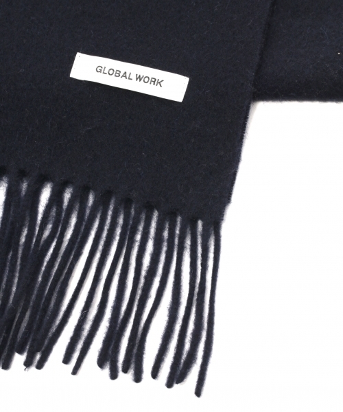 GLOBAL WORK（グローバルワーク）の「カシミヤブレンドマフラー(無地)/729623（マフラー・メンズ・グレー/ブラック/ネイビー/グリーン/ブラウン/ワインレッド・FREE）」の9枚目の写真