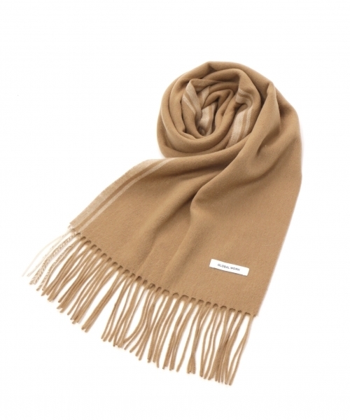 GLOBAL WORK（グローバルワーク）の「カシミヤブレンドマフラー(無地)/729623（マフラー・メンズ・グレー/ブラック/ネイビー/グリーン/ブラウン/ワインレッド・FREE）」の10枚目の写真