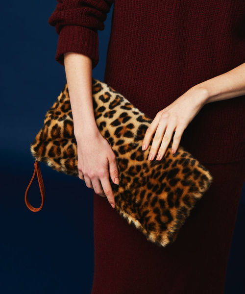 Free S Mart フリーズマート の ファークラッチヒョウ柄 クラッチバッグ Wear