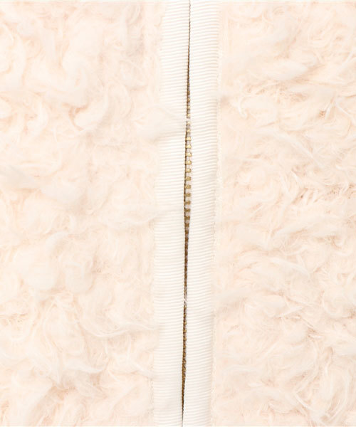 mysty woman（ミスティウーマン）の「フェイクファーボアノーカラーZIPブルゾン（カーディガン/ボレロ・レディース・オフホワイト/チャコールグレー/ピンクベージュ・FREE）」の12枚目の写真