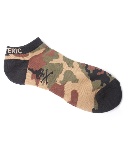 HYSTERIC GLAMOUR（ヒステリックグラマー）の「WOMAN ON SKULL CAMO総柄スニーカーソックス（ソックス/靴下・メンズ・ベージュ系その他・FREE）」の1枚目の写真