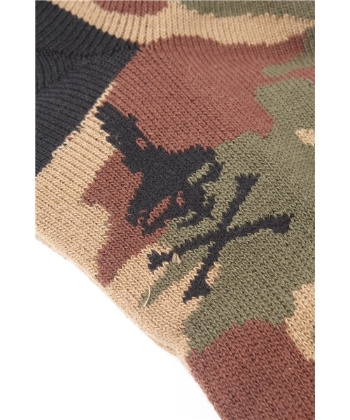 HYSTERIC GLAMOUR（ヒステリックグラマー）の「WOMAN ON SKULL CAMO総柄スニーカーソックス（ソックス/靴下・メンズ・ベージュ系その他・FREE）」の2枚目の写真